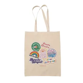 Queer Retro Badges Tote Bag