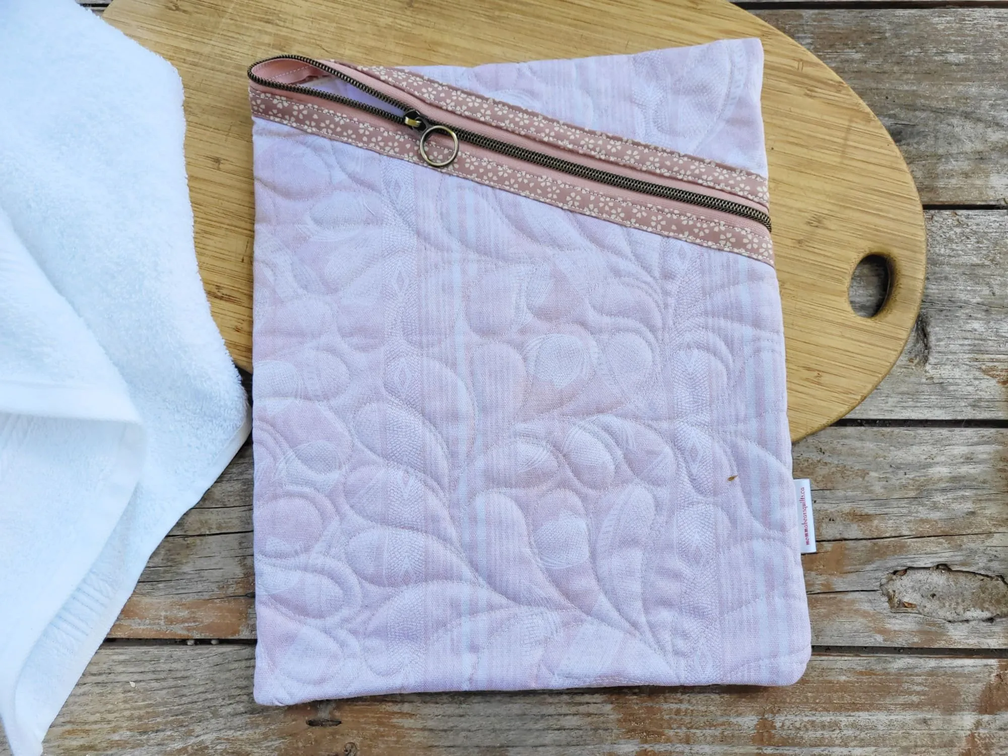 Quilted Zipper Pouch for Tablet, Ipad, Notebooks