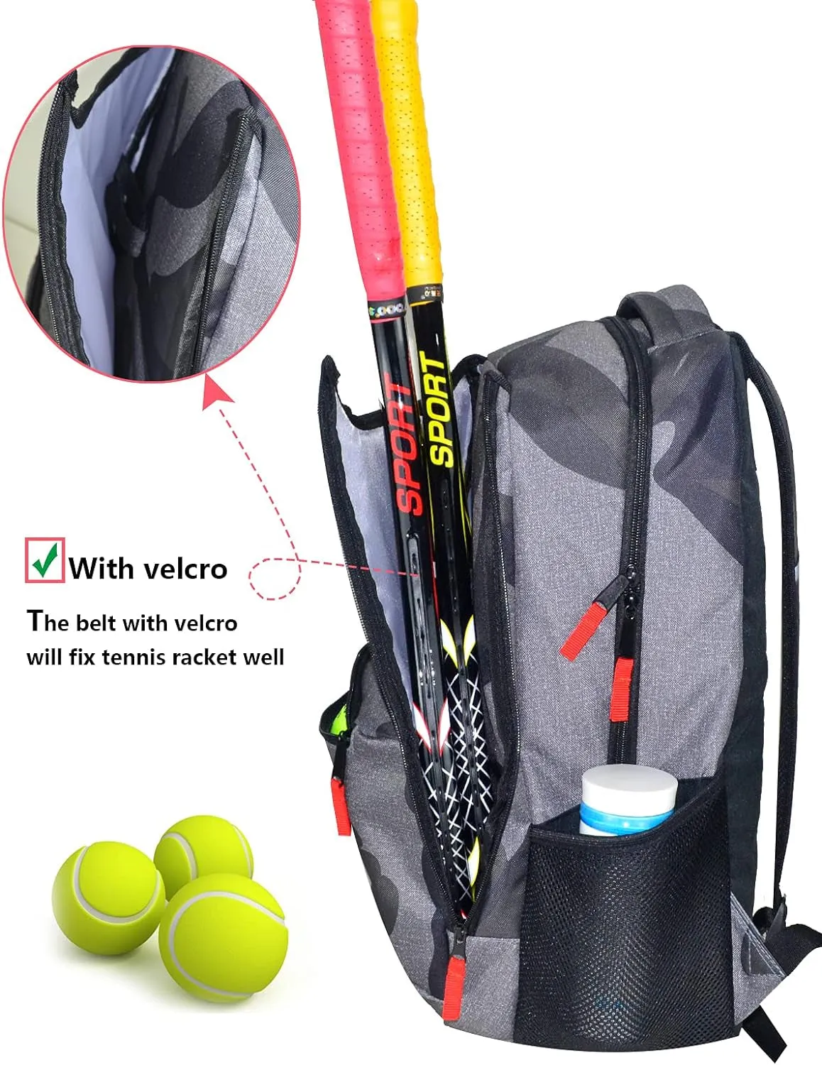 "D'Yallee All-in-One Sports Sling Bag with USB Charging - Ideal for Tennis, Racquetball, Pickleball, and more!"