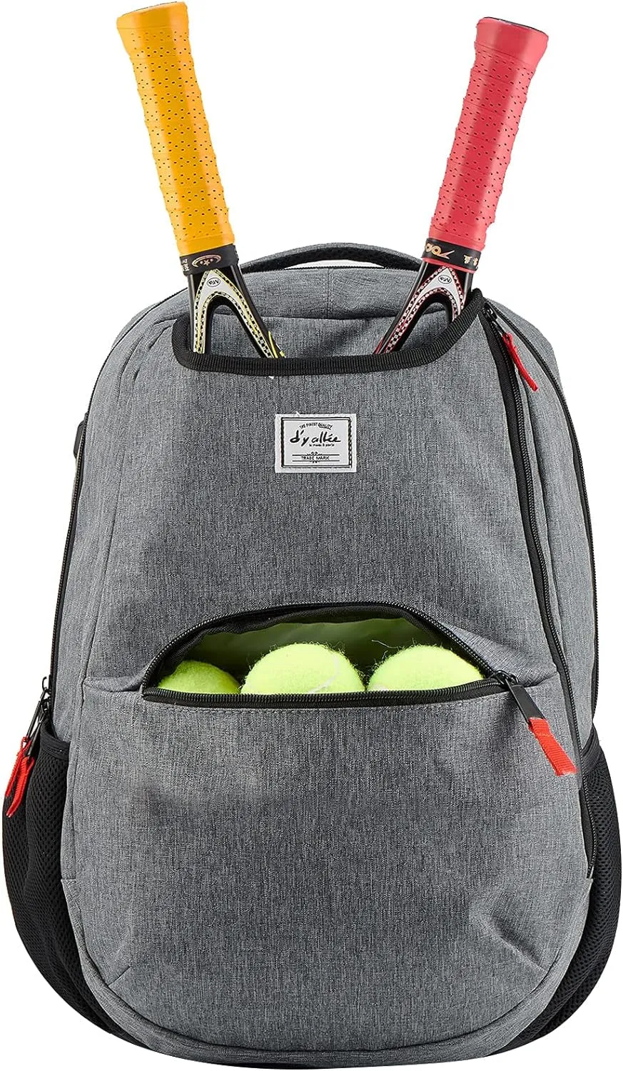 "D'Yallee All-in-One Sports Sling Bag with USB Charging - Ideal for Tennis, Racquetball, Pickleball, and more!"