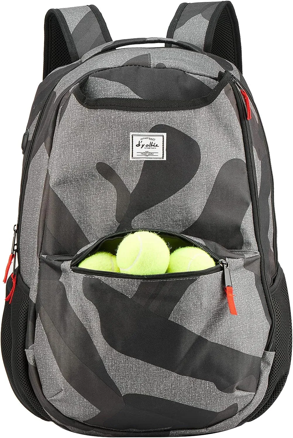 "D'Yallee All-in-One Sports Sling Bag with USB Charging - Ideal for Tennis, Racquetball, Pickleball, and more!"