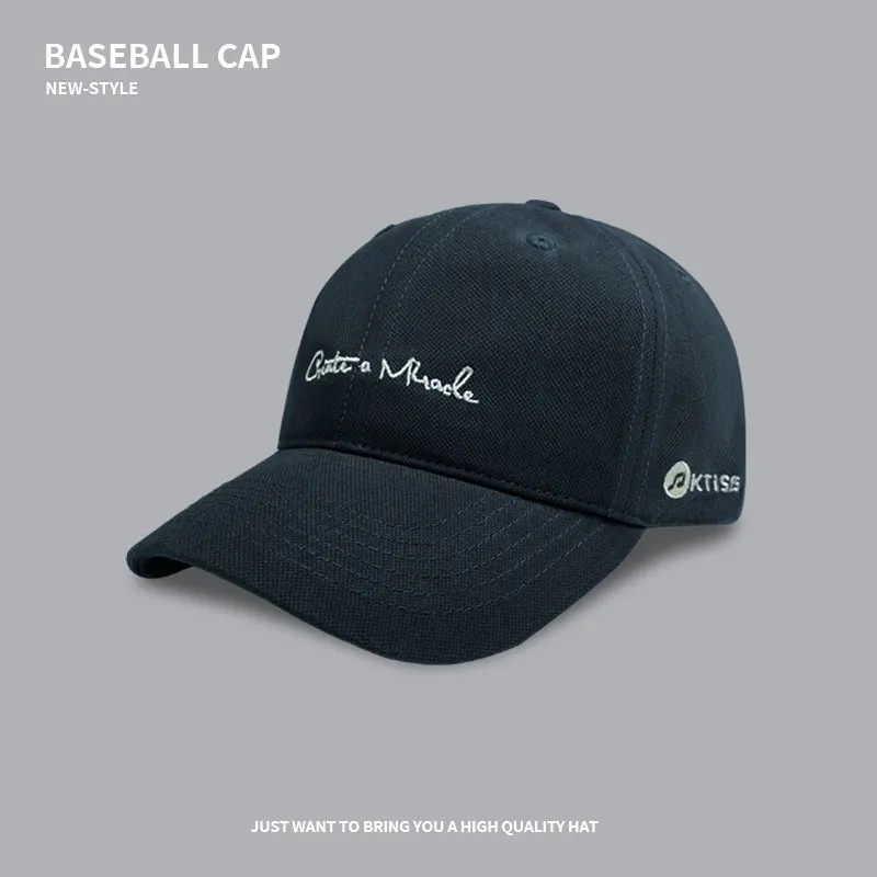 Retro Letter Embroidered Baseball Cap For Women In Spring And Summer Student Sports And Leisure All-Match Small Peaked Cap With Face