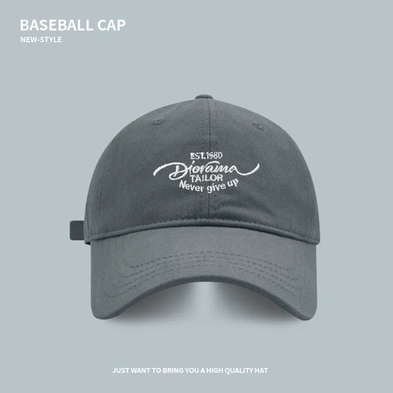 Retro Letter Embroidered Baseball Cap For Women In Spring And Summer Student Sports And Leisure All-Match Small Peaked Cap With Face