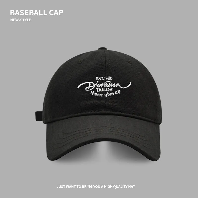 Retro Letter Embroidered Baseball Cap For Women In Spring And Summer Student Sports And Leisure All-Match Small Peaked Cap With Face