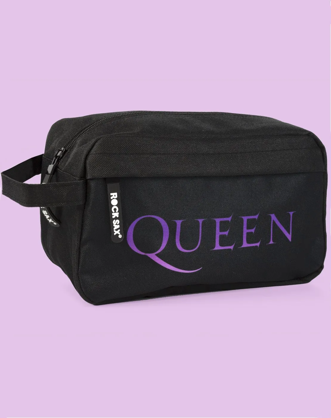 Rock Sax Queen Logo Wash Bag - Black