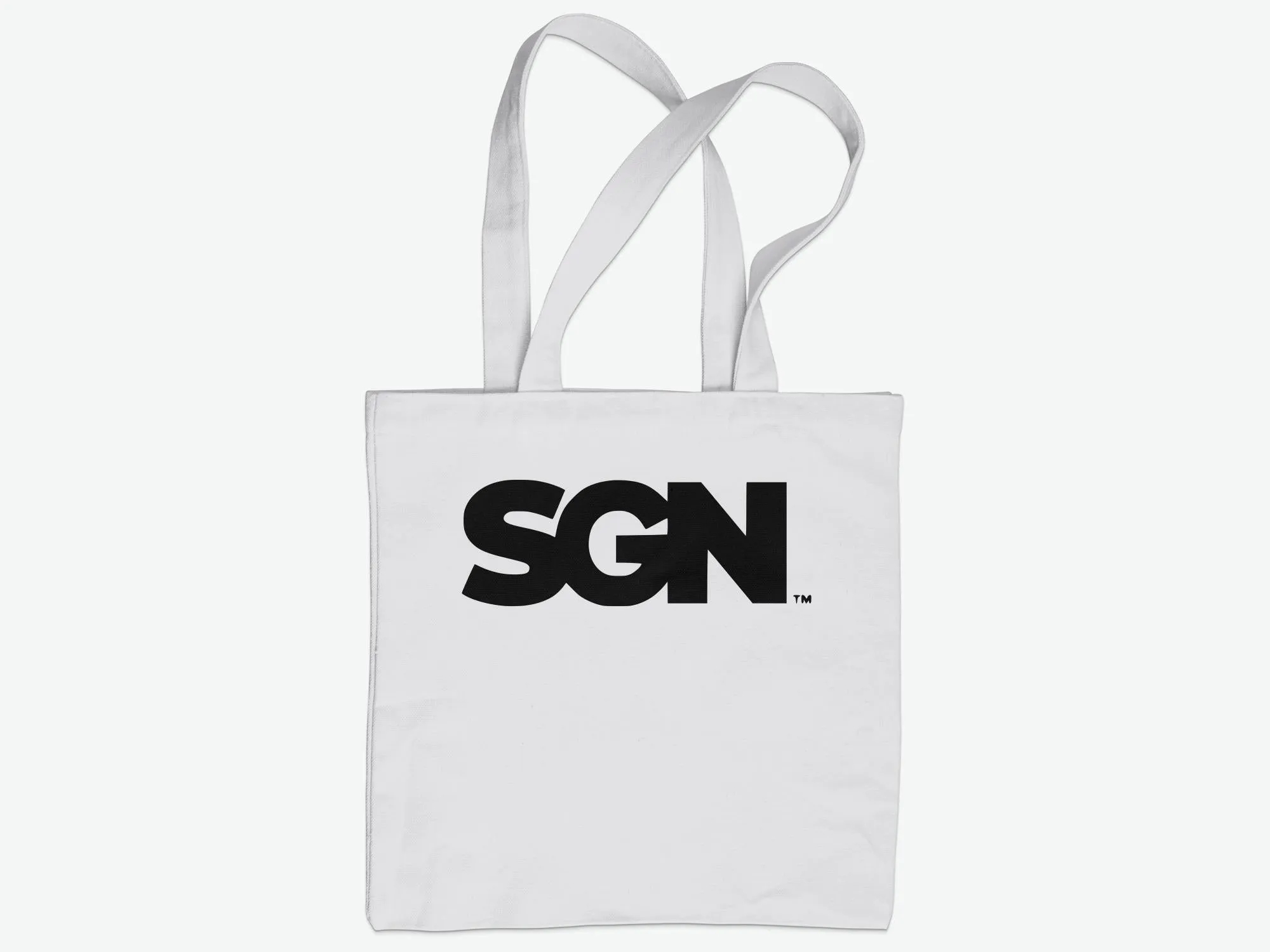 SGN Monochrome Text LOGO Tote Bag, Eco Conscious Seattle Gay News Book or Grocery Tote