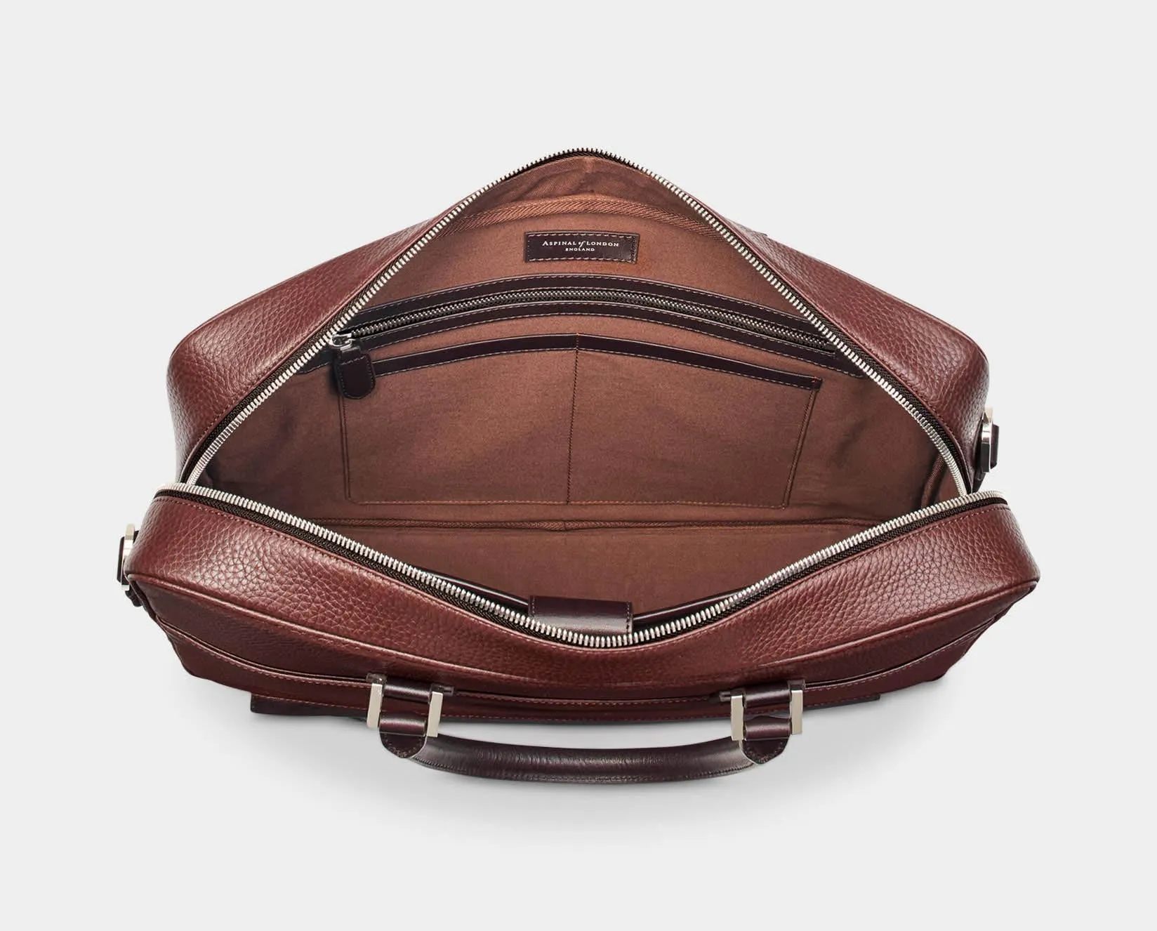 Small Mount Street Laptop Bag - Tobacco Pebble