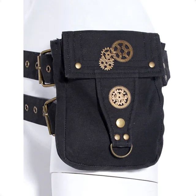 Steampunk Holster Canvas Retro Goth Shoulder Waist Bag