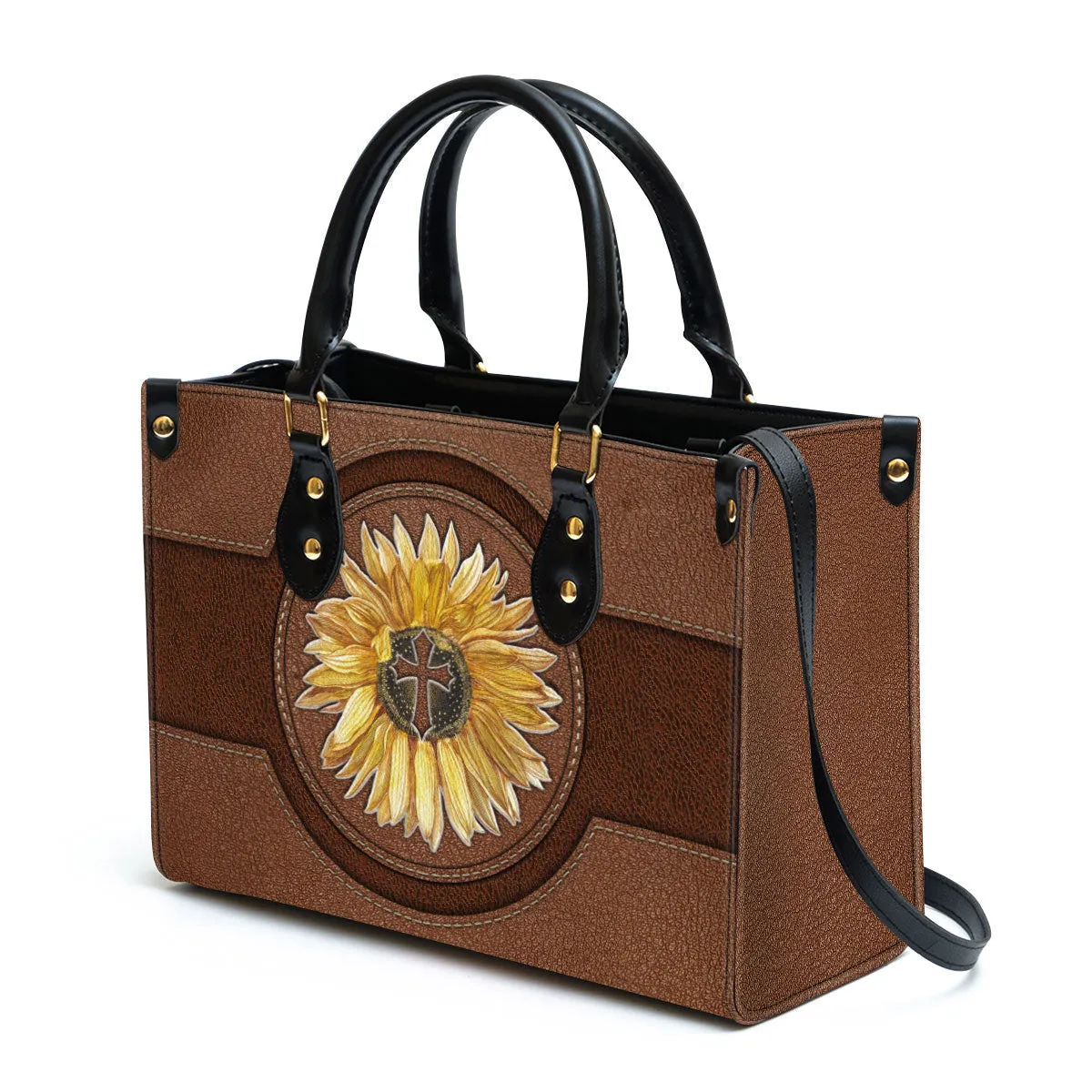 Sunflower Leather Handbag - Religious Gifts For Women - Women Pu Leather Bag