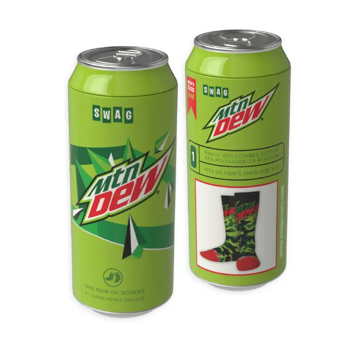 SWAG - Mountain Dew SOXers (socks in a can)