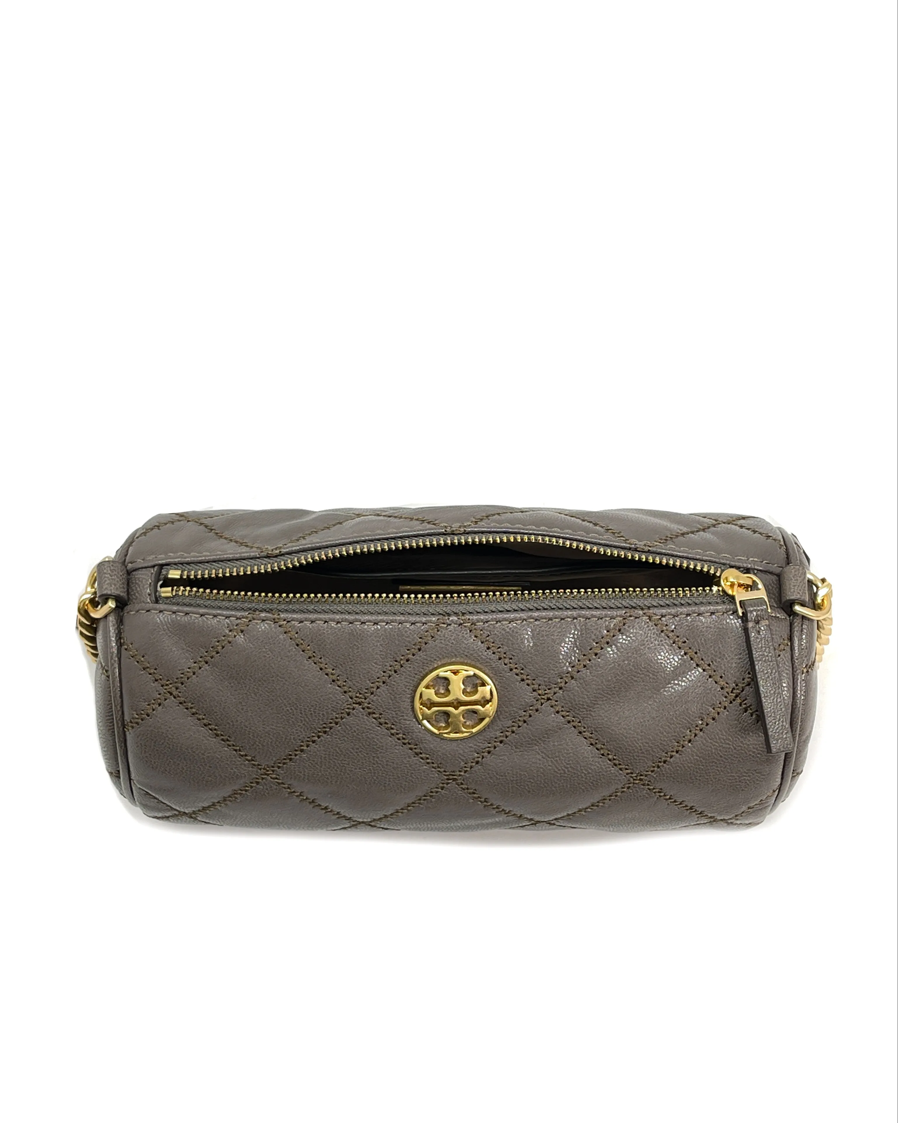 Tory Burch Volcanic Stone Willa Barrel Crossbody Bag