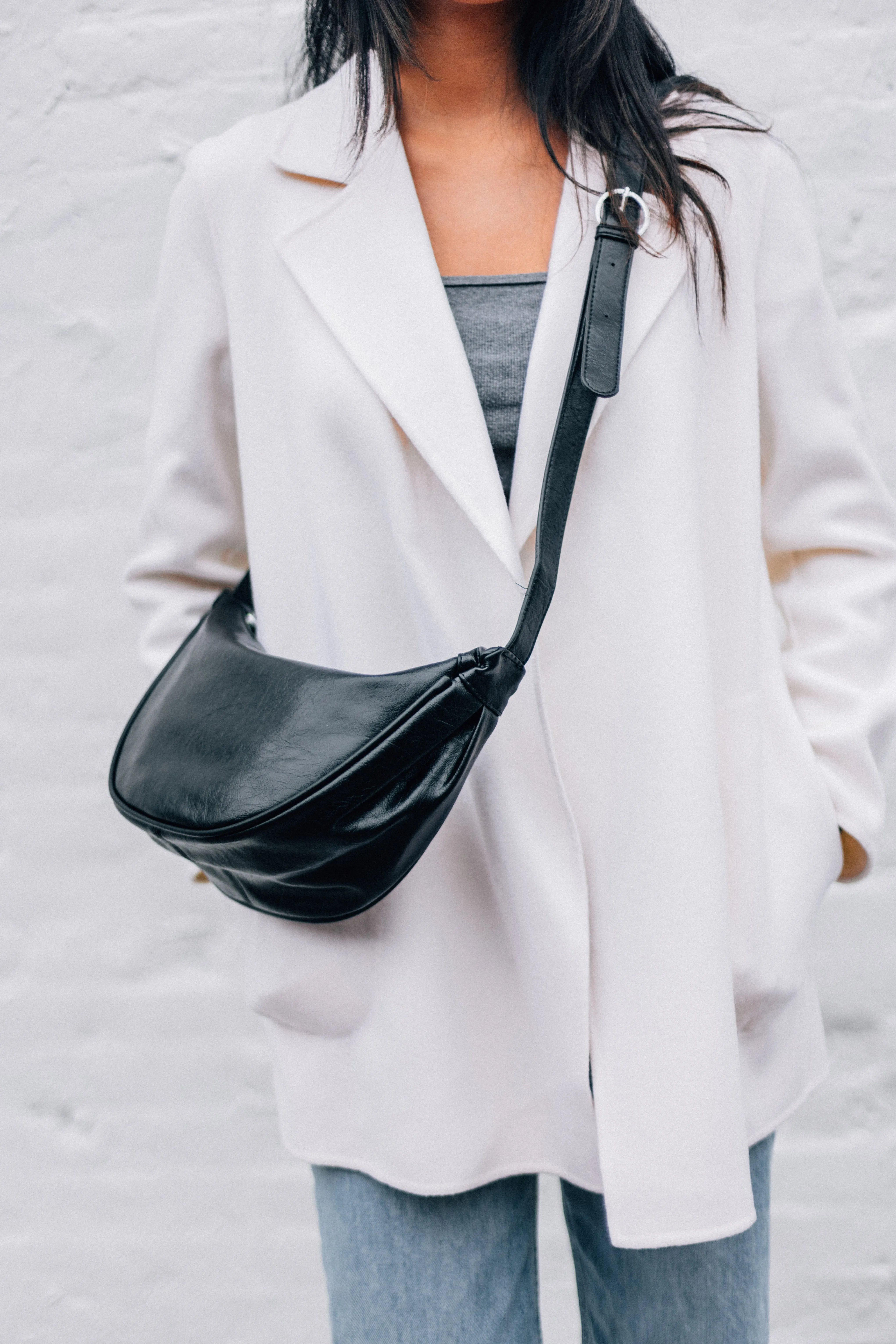 VEGAN HALF MOON CROSSBODY