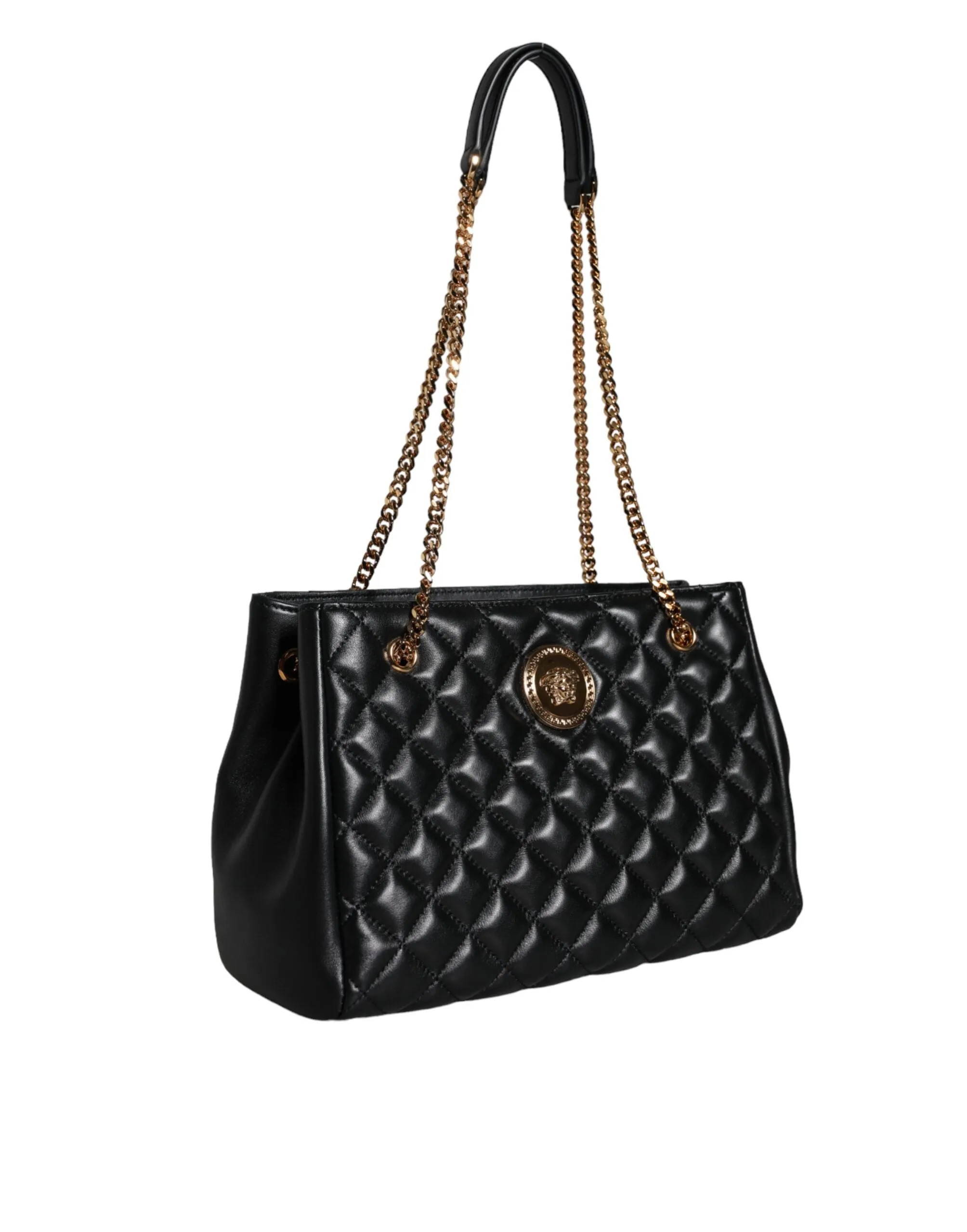 Versace Medusa Black Gloss Shoulder Bag