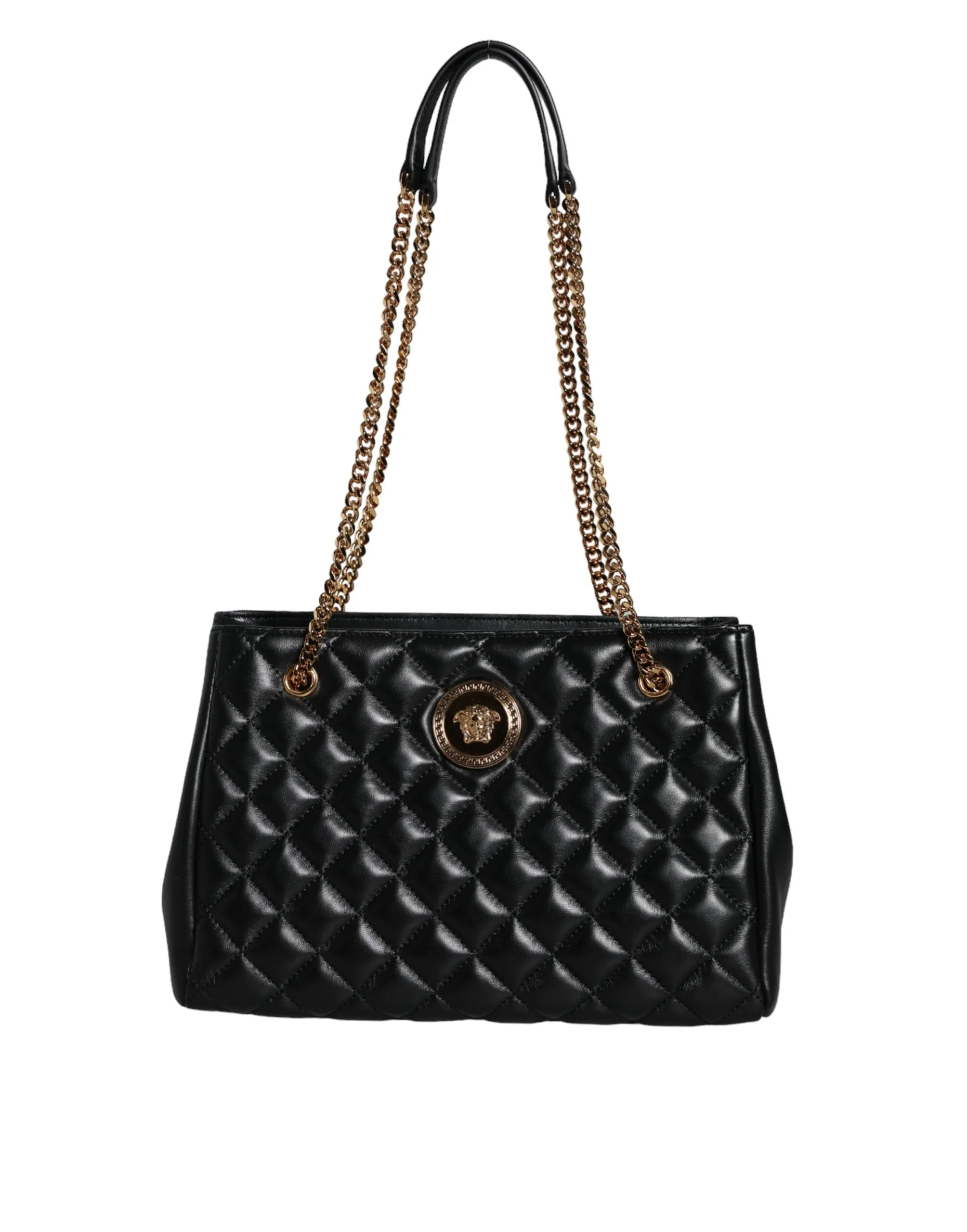 Versace Medusa Black Gloss Shoulder Bag