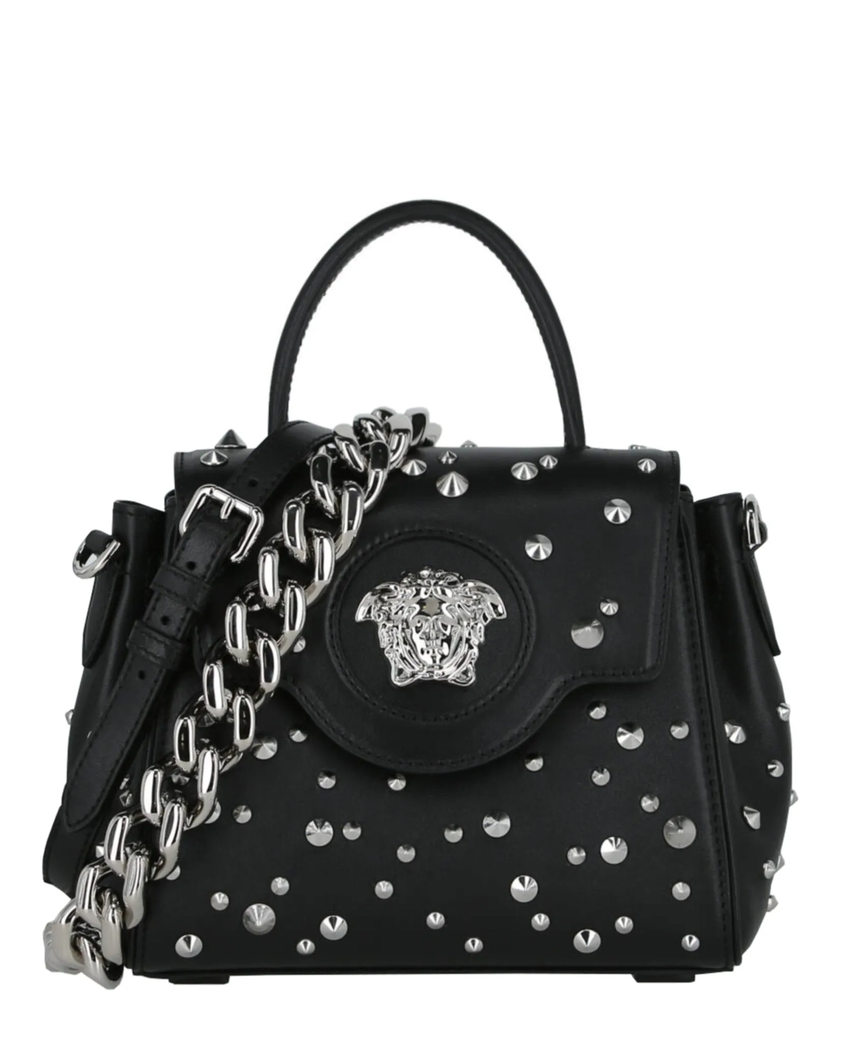 Versace Studded La Medusa Shoulder Bag