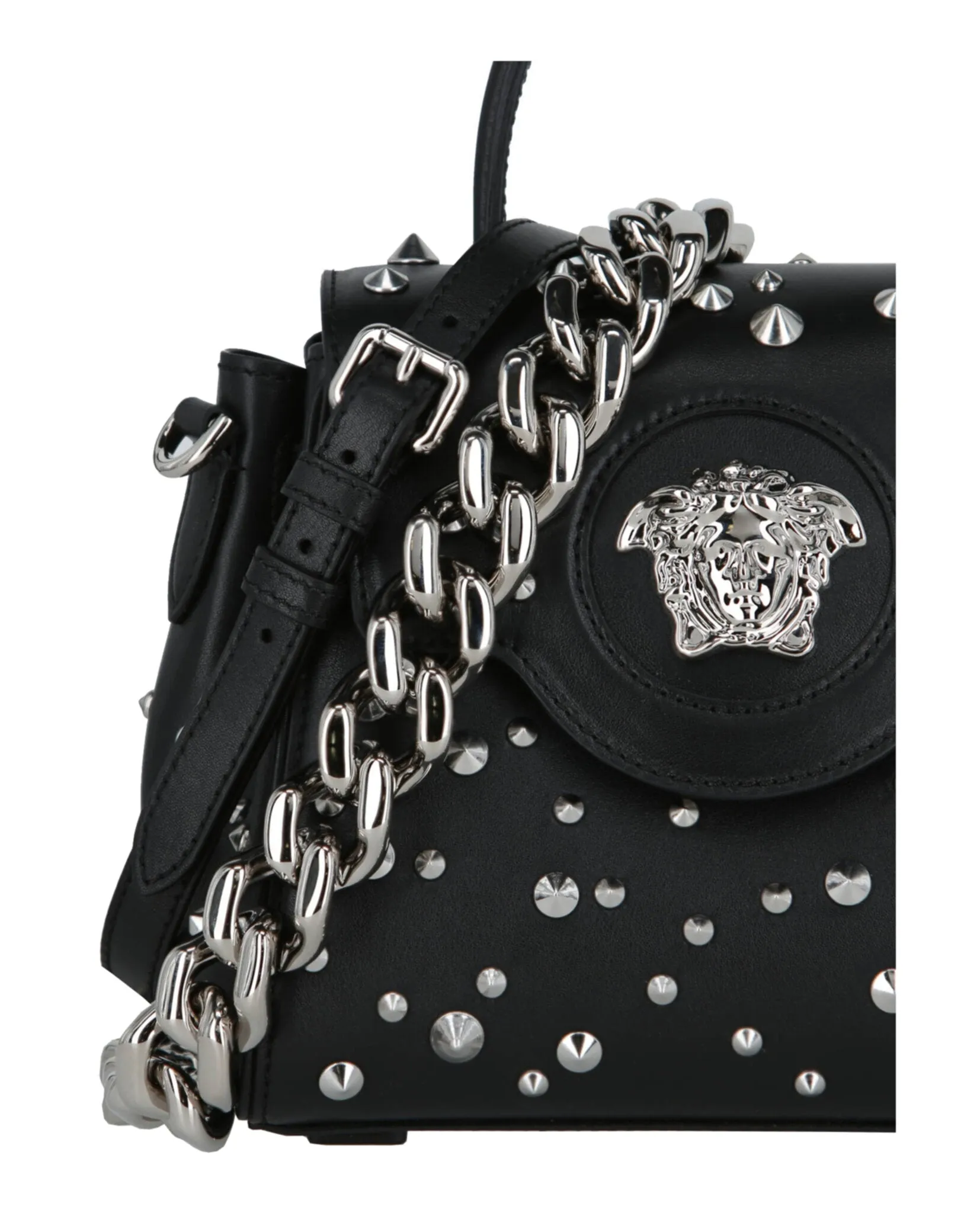 Versace Studded La Medusa Shoulder Bag