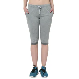 Vimal Jonney Silver 3/4th Capri For Women's