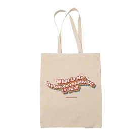 What in the Heteronormativity is This? Retro Tote Bag