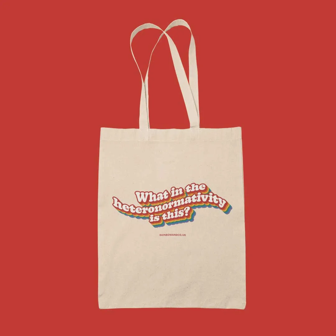 What in the Heteronormativity is This? Retro Tote Bag