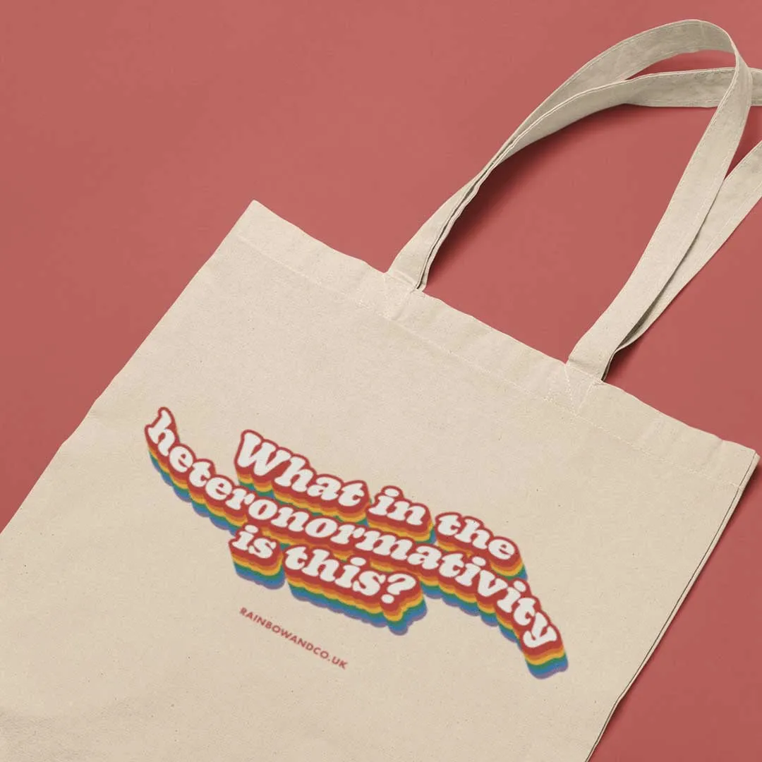 What in the Heteronormativity is This? Retro Tote Bag