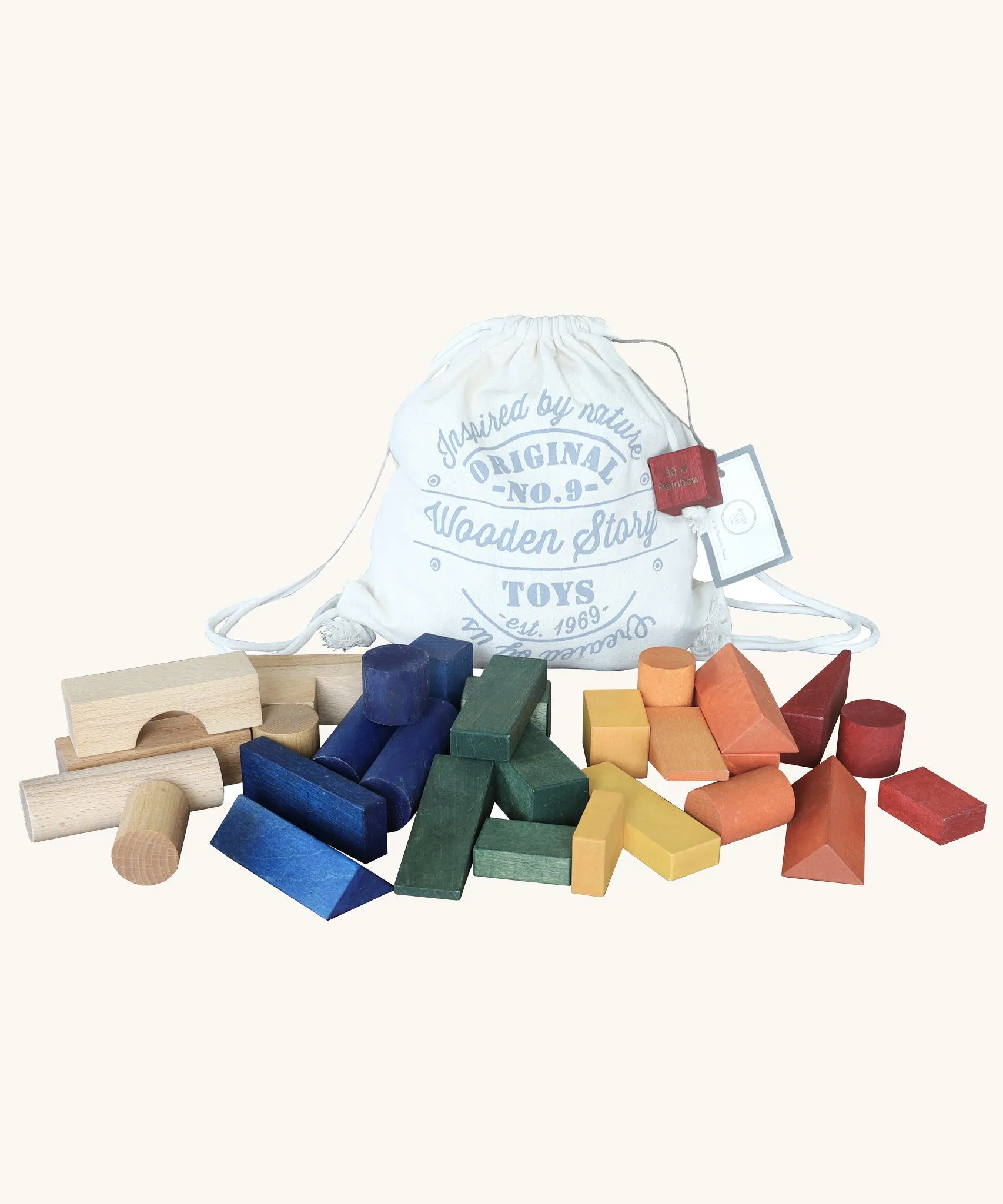 Wooden Story Rainbow XL Blocks - 30 Sack